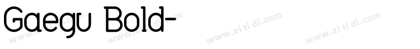 Gaegu Bold字体转换